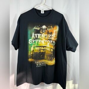 Avenged Sevenfold Men’s 2XL Black Short Sleeve Graphic 
T-Shirt